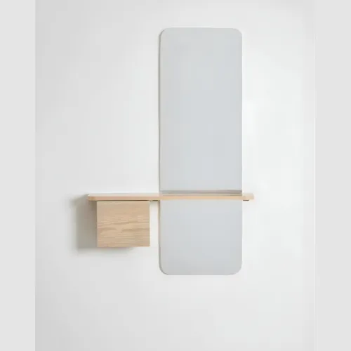Console d'entrée 80x120 cm en MDF avec miroir