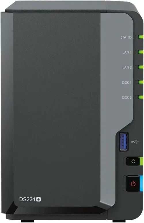 DS224+ Bt NAS 2 emp. 2.0/2.7 GHz 64b QuadCore 2Go 2 LAN GbE USB3.2