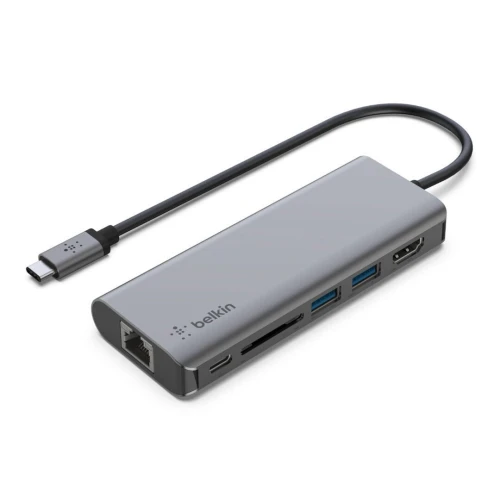 Belkin Station d'accueil USB-C avec 1 x HDMI, 2 x USB-A, 1 x RJ45, 1 SD - 100 W Passtrhough
