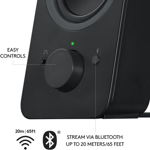 Logitech Z207 Système de Hauts-Parleurs Bluetooth pour PC, Son Stéréo 10W 