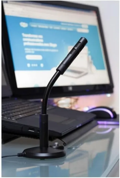 Bluestork  Microphone flexible  Avec réduction du bruit ambiant  Compatible avec PC et Mac