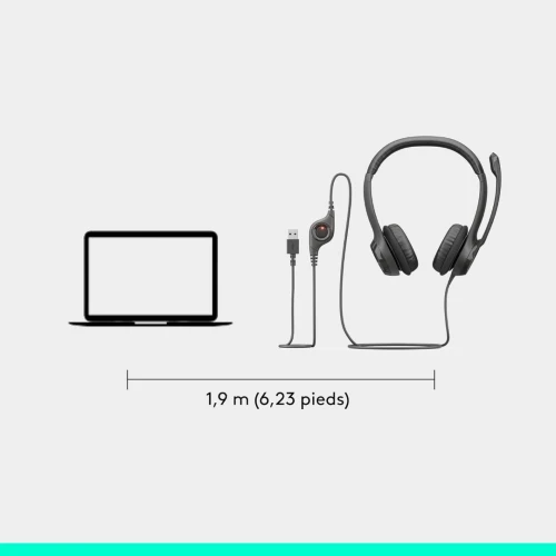 Logitech H390 Casque Filaire pour PC/Ordinateur Portable