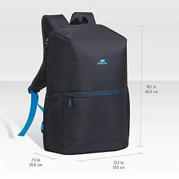 RIVACASE Laptop Backpack 15.6 POUCES  Black