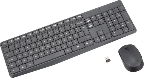 Logitech MK235 Combo Clavier Souris sans Fil, Récepteur USB Unifying, PC/Ordinateur, Français AZERTY