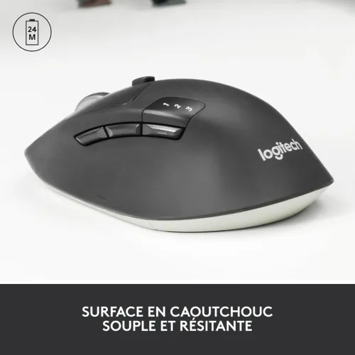 Logitech M720 Triathlon Souris Sans Fil Multidispositif, Bluetooth Récepteur USB, 1000 PPP, 6 B
