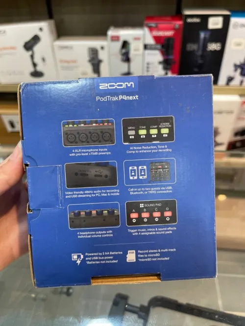Microphone podcast zoom PODTRAk P4Next