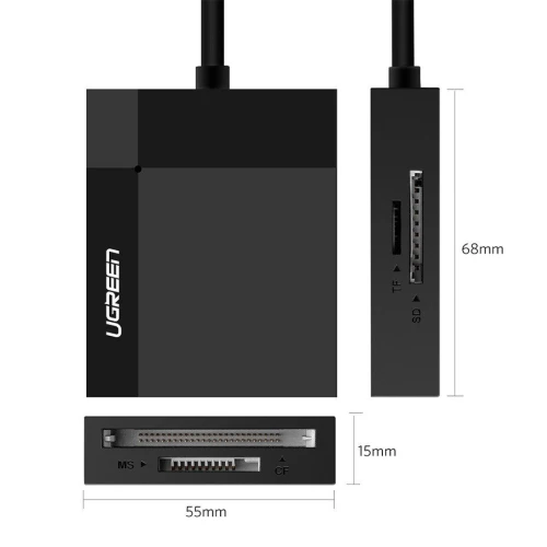 Lecteur Carte Mémoire UGREEN USB 3.0 4-in-1 MULTIFUNCTION (30231) (1m)