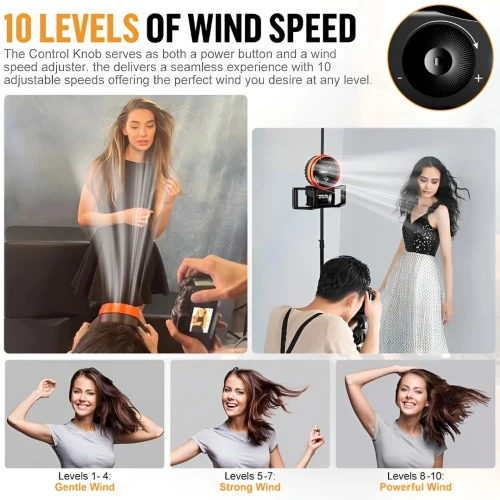 Ventilateur De Style Professional LENSGO TYPHOON 1 ( 50W / 10-Niveau Vitesse )