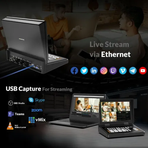 Mélangeur Video / Streaming AVMATRIX SHARK S4 PLUS ( 4-CH SDI / HDMI )