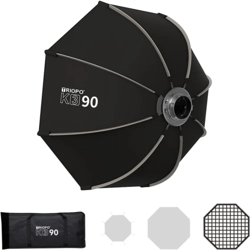 Kit Eclairage Studio AFEFT SQ2 (OCTA K3 90cm) ( 250W / Bi-Color )