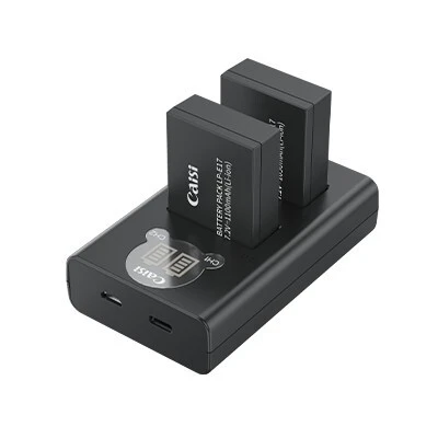 Kit Chargeur Dual + 2x Batteries CAISI CS-LP E17