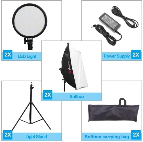 Kit Softbox EIRMAI YD601 ( Bi-Color / 48W ) 