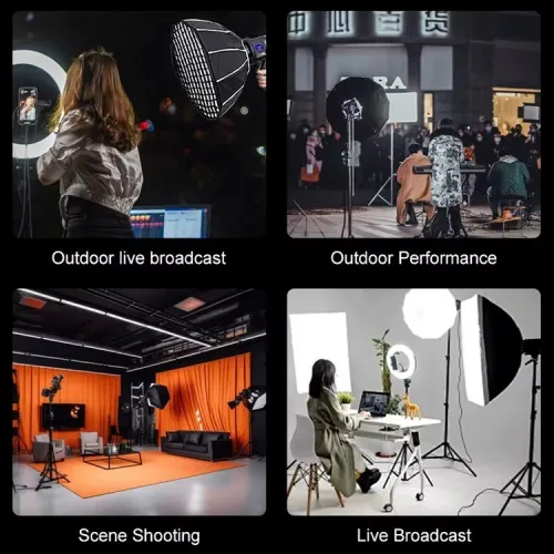 Kit Eclairage Studio ZSYB CL-80Bi ( OCTA 45cm ) ( 80W / Bi-Color )