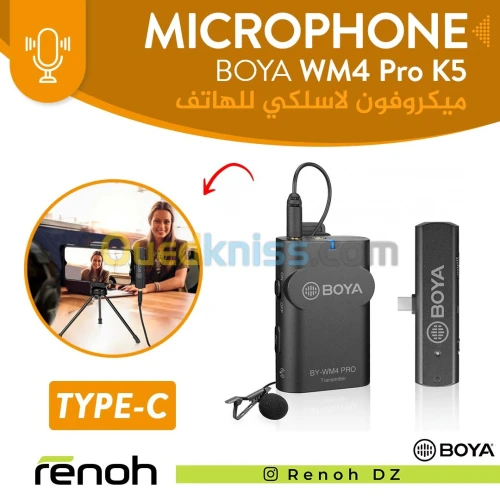 BOYA – Microphone Lavalier sans fil BY-WM4 Pro K5