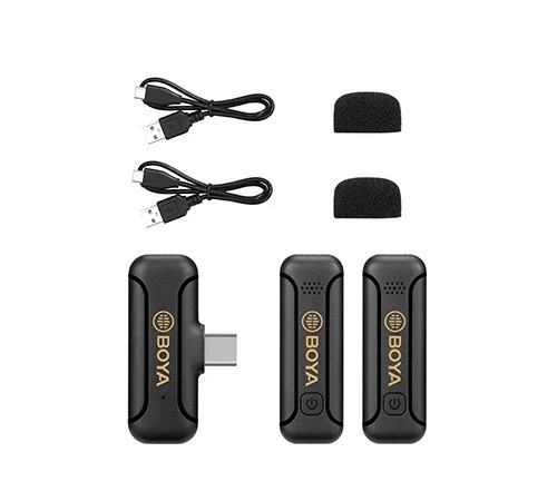 BOYA - BY-WM3T2  Microphone sans fil à condensateur 50m  2 émetteur 1 récepteur 