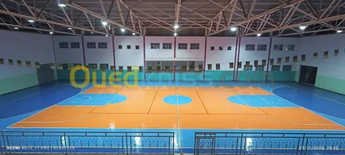 Salle de sport ,coulé sur place 5+2 , 7+2