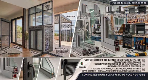 Tout type de menuiserie PVC et Aluminium