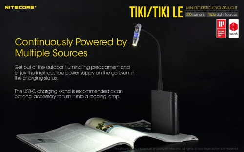NITECORE LAMPE TIKI 300 LUMENS RECHARGEABLE 