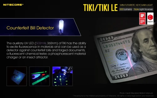 NITECORE LAMPE TIKI 300 LUMENS RECHARGEABLE 