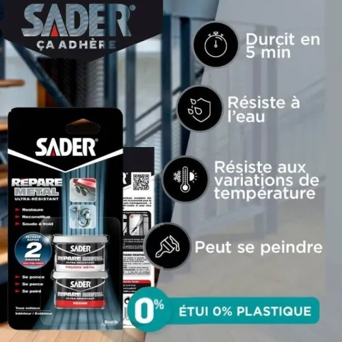 SADER COLLE EPOXY REPARE METAL 81G 