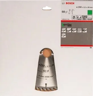 Disque BOSCH a couper bois 254MM 60 dents