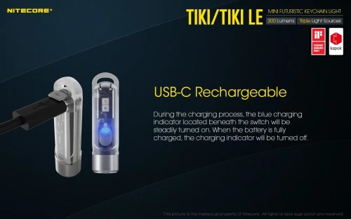 NITECORE LAMPE TIKI 300 LUMENS RECHARGEABLE 