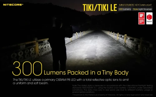 NITECORE LAMPE TIKI 300 LUMENS RECHARGEABLE 