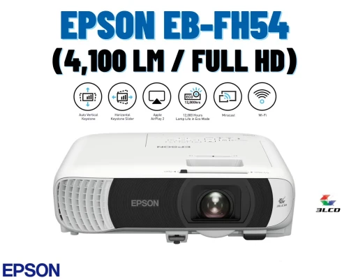 DATASHOW EPSON EB-FH54 3LCD FHD - 4100 LUMENS - WIFI