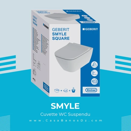 Pack Cuvette WC Suspendue SMYLE Carene GEBERIT Rimfree