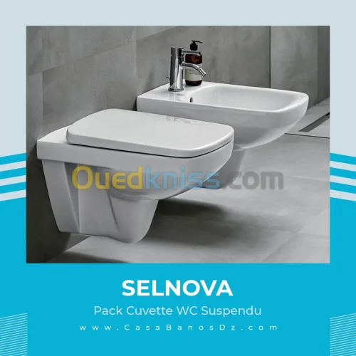 Pack Cuvette WC Suspendue SELNOVA GEBERIT Rimfree