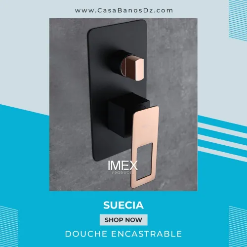 Douche Encastrable SUECIA Noir Or Rose IMEX