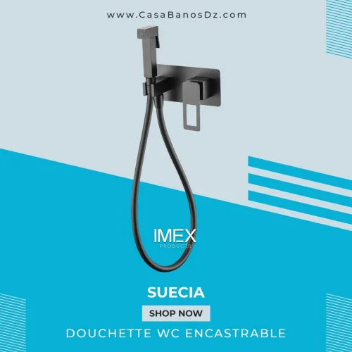 Mitigeur Douchette WC Encastré SUECIA Noir IMEX