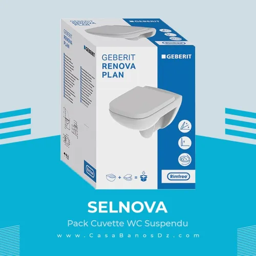 Pack Cuvette WC Suspendue SELNOVA GEBERIT Rimfree