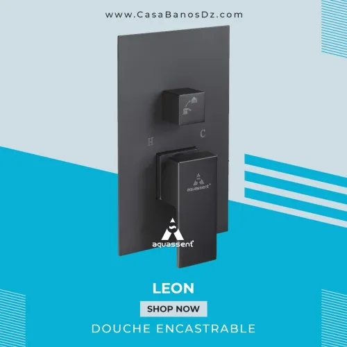 Douche Encastrable LEON Noir AQUASSENT