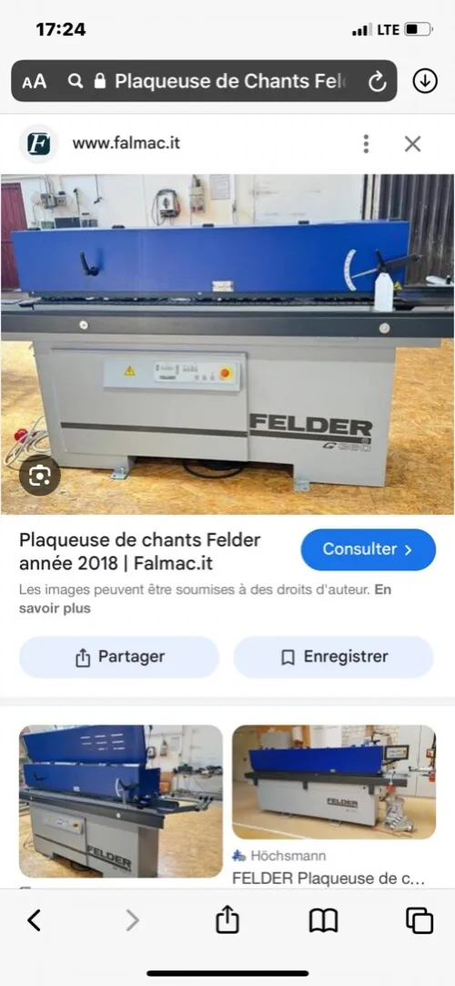 Plaques de chant de Felder 360