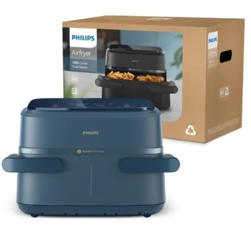 Friteuse sans huile NA156/60 Airfryer panier flexible 7.1L Bleu Série 1000 PHILIPS