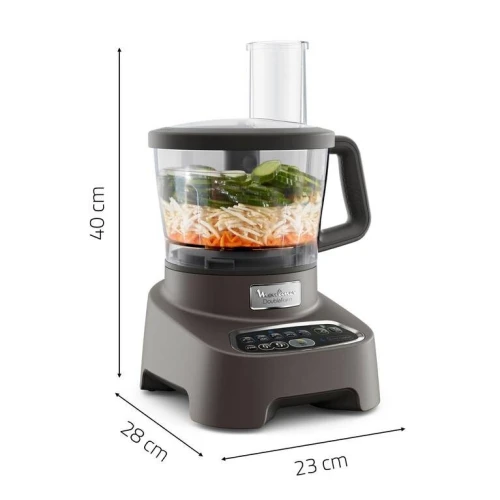 Moulinex DoubleForce FP827E10 Robot multifonction - 1.000W - 10 accessoires - 6 vitesses