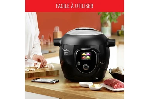 MOULINEX COOKEO+ CONNECT MULTICUISEUR INTELLIGENT 6 PROGRAMMES, 200 RECETTES 6L NOIR CE867810
