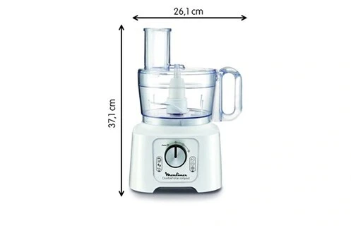 Robot multifonction Moulinex DOUBLEFORCE COMPACT 800 W avec Blender, 7 Accessoires 