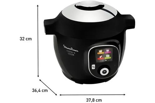 MOULINEX COOKEO+ CONNECT MULTICUISEUR INTELLIGENT 6 PROGRAMMES, 200 RECETTES 6L NOIR CE867810