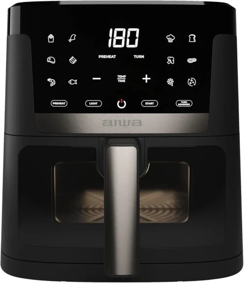 Friteuse à air chaud Aiwa Chukuma AFR-7000, 7 L, 1 800 W, commandes numériques, 12 programme