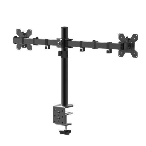 Support de Bureau pour 2 Écrans ANYTOOL Rotation 360 Inclinaison 15 Charge Maximale 8KG par Écran ATS0002E