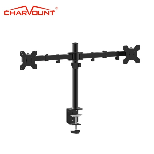 Support de Bureau pour 2 Écrans ANYTOOL Rotation 360 Inclinaison 15 Charge Maximale 8KG par Écran ATS0002E