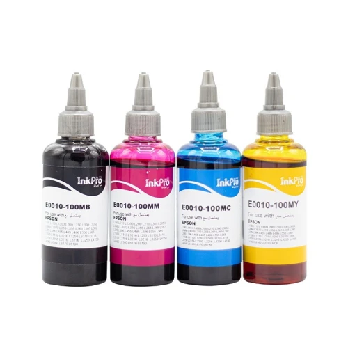 Encre INKPRO 100ml pour imprimantes Epson 4 Couleurs (Haute Qualite)