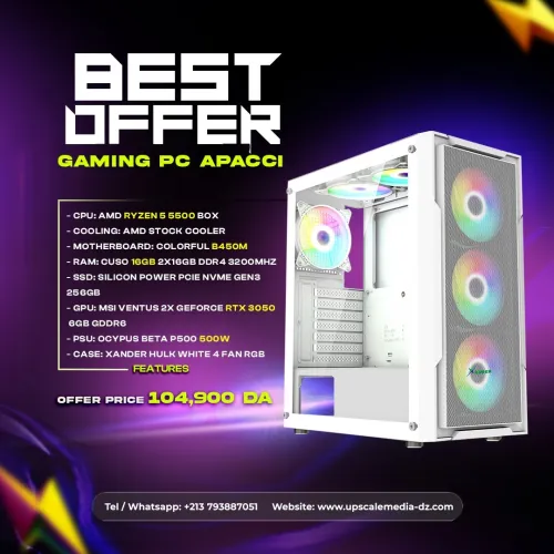 Gaming PC APACCI: AMD Ryzen 5 5500 with RTX 3050