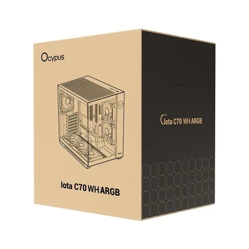Ocypus Iota C70 ARGB White ATX 6 Fans Digital