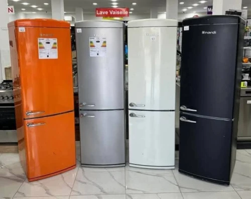 Réfrigérateur nardi combiné 460 litres Noir biege orange gris blue