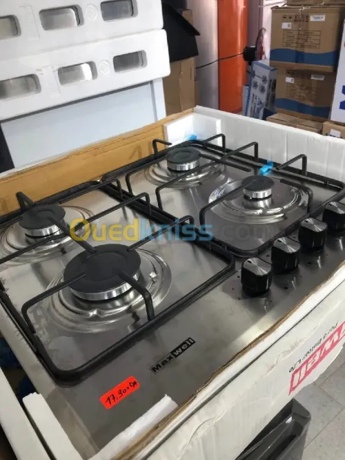 Plaque de cuisson maxwell 4 feux inox 