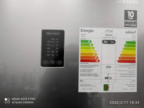 Réfrigérateur Samsung 590L inox noir  twing cooling