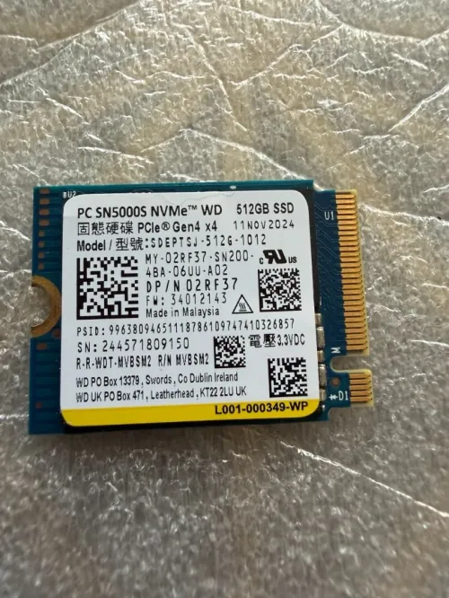 SSD Nvme 4ieme Gen 512 GB